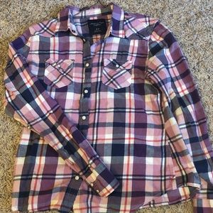 Women AE Outfitter plaid flannel shirt